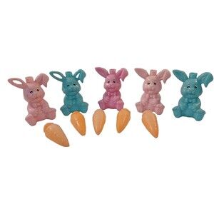 Easter Blow Mold 5 Bunnies And 5 Carrots covers for string lights
